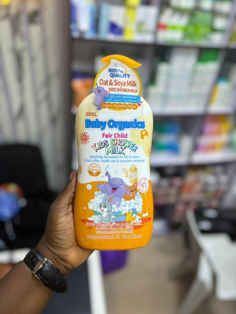 1000096296.jpg Baby Organics fair child kids shower milk 1000ml (OAT & SOYA MILK) - Image 1
