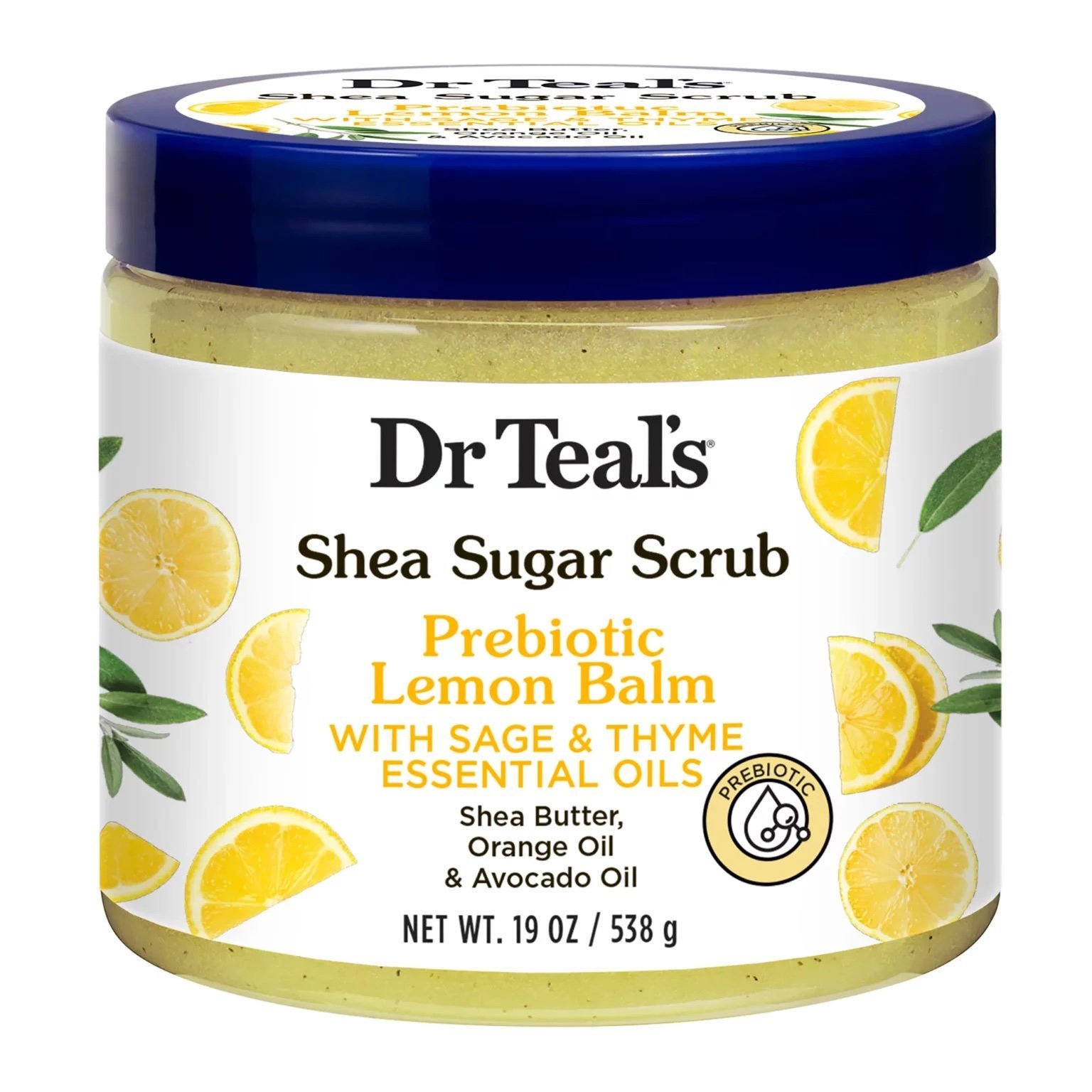 img_1570.jpeg Dr teals shea sugar scrub prebiotic lemon balm 538g - Image 1