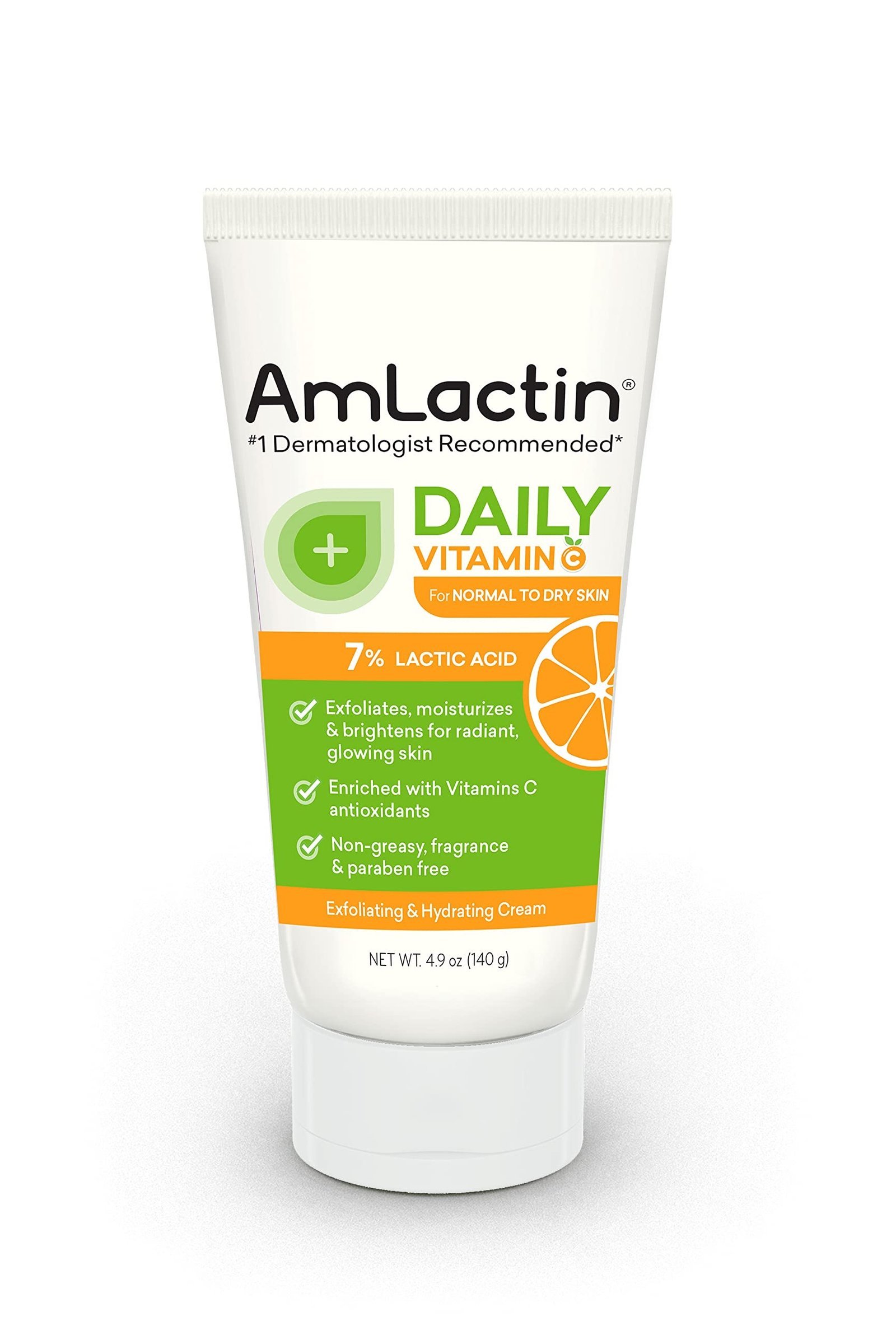 img_2874.jpeg AmLactin Daily Vitamin C Cream - 4.9 oz Body Cream with 7% Lactic Acid - Skin-Brightening Exfoliator and Moisturizer for Dry Skin - Image 1