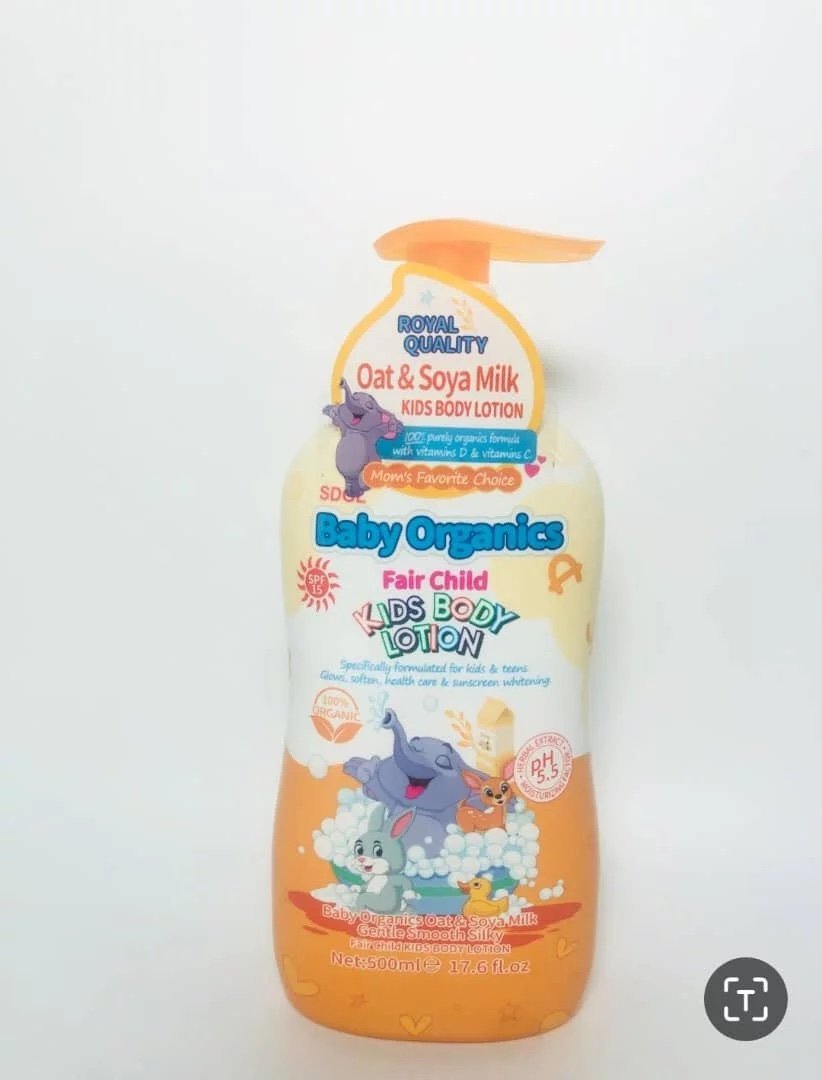 img_4721.jpeg Baby Organics fair child kids lotion (Oat & Soya milk) | 500ml - Image 1